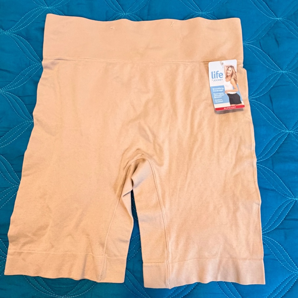 2 shapers Life Jockey Women's High-Waist Shaping Shorts in Nude plus shaper